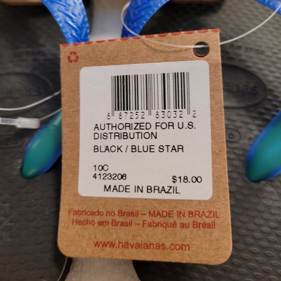 Havaianas Kid’s Flip Flops New Size US 10c or 25-26 or EU 27/28 - Picture 4 of 6